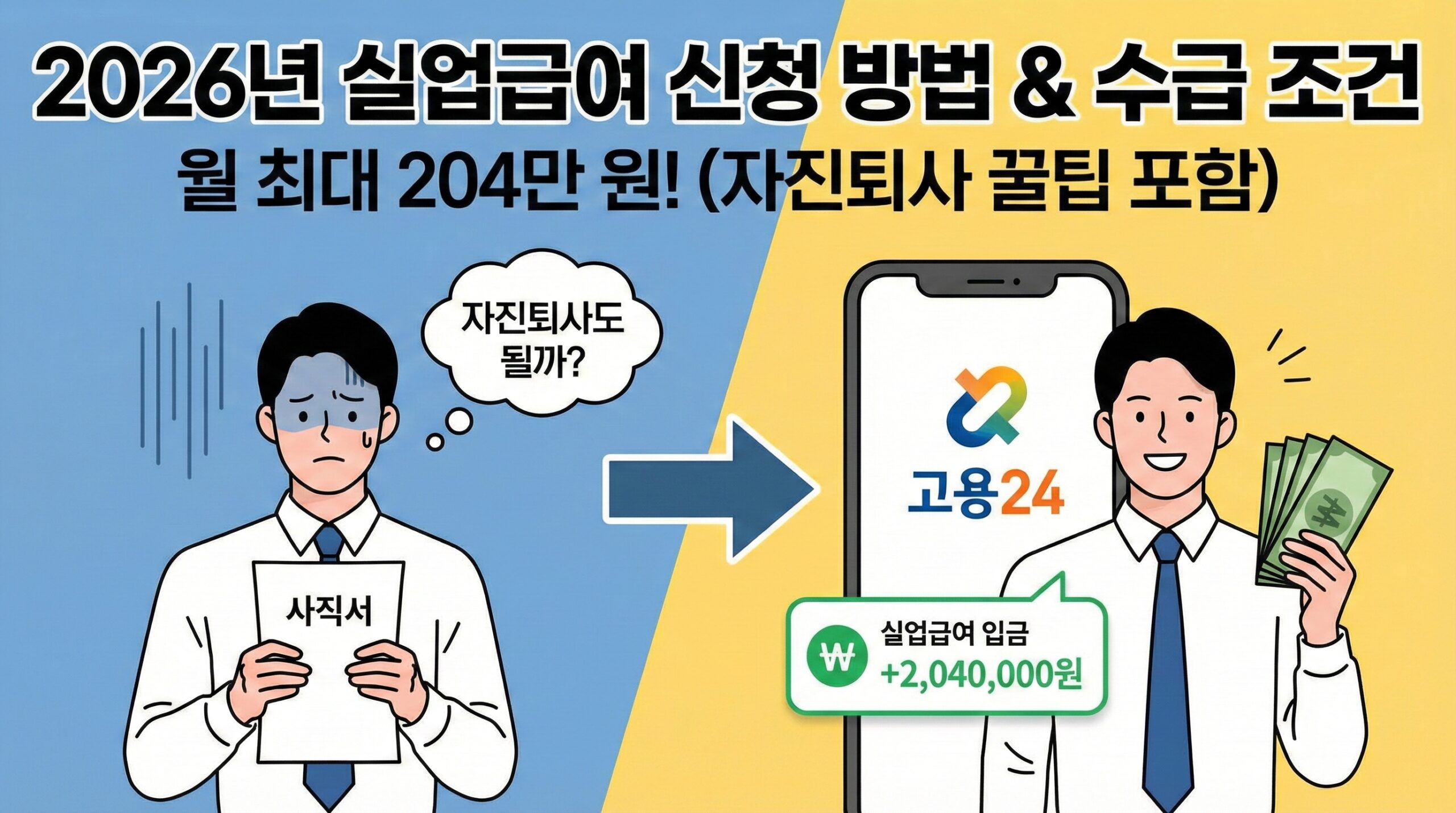2026년 실업급여 신청 방법 및 수급 조건, 월 수령액 계산 썸네일